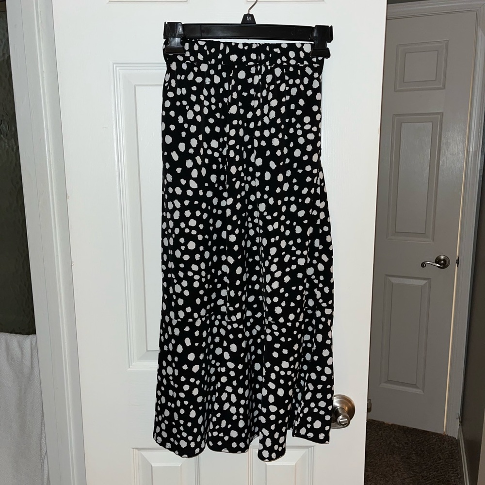 Black and white polka dot skirt
